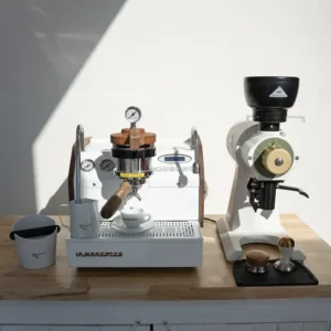 Ex Demo Custom White, Gold, Wood GS3 & Brand New Mahlkonig Icon EK43 S