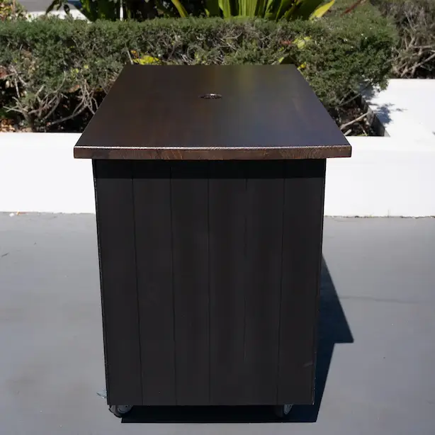 Provincial Coffee Cart (Black & Dark Wood) - Image 2